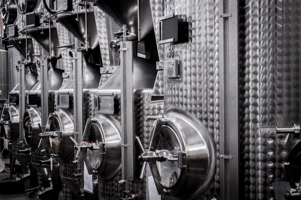Tank steel drums cellar