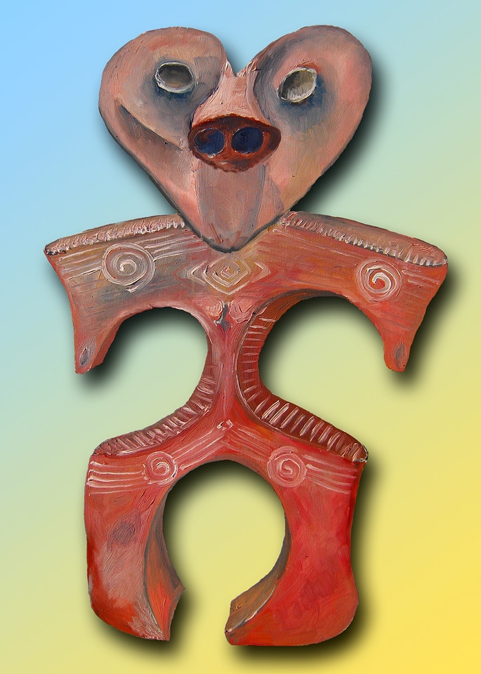 Mundlos heart shaped ceramic
