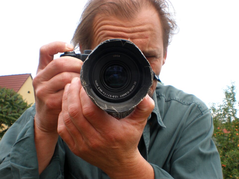 Photographer my camera lens