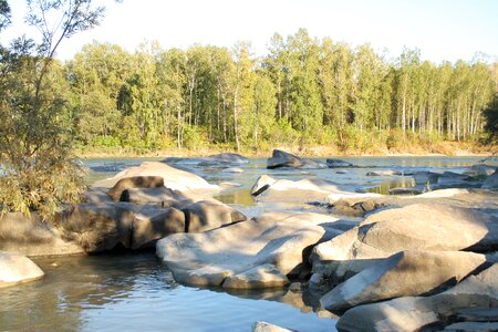 Mountain altai river katun photo