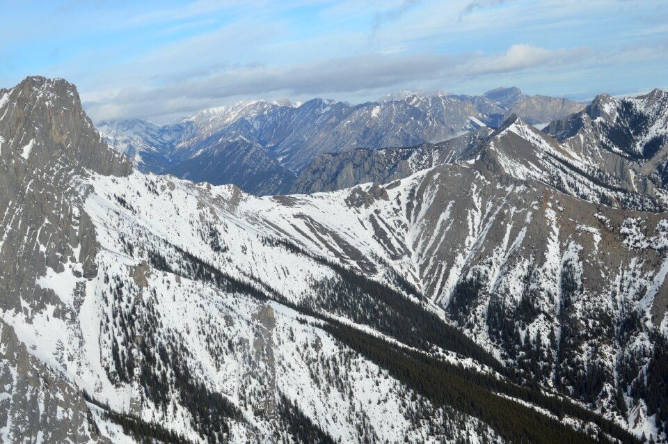 Snow mountain outdoor blue photo