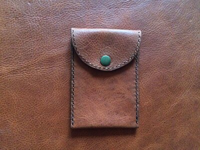 Craft business card wallet leather photo