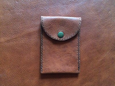 Craft business card wallet leather