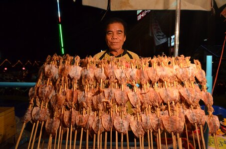 Food squid grilled squid