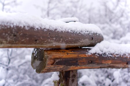 Snowy cold barrier photo