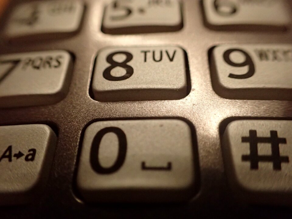 Keyboard close up phone