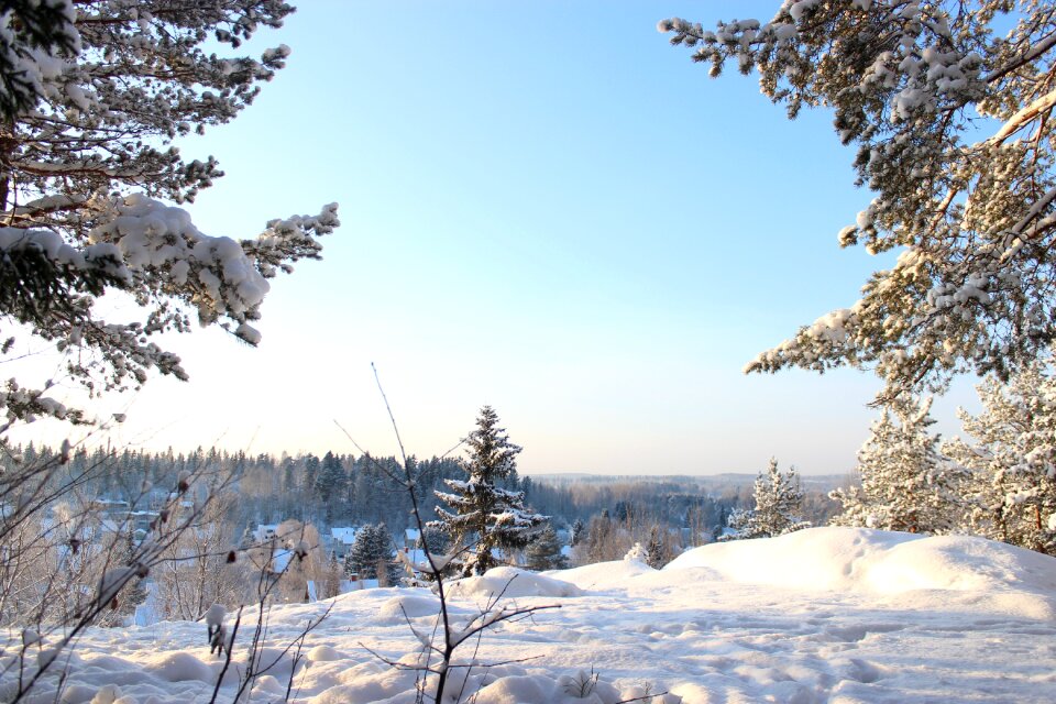 Frost sky landscape