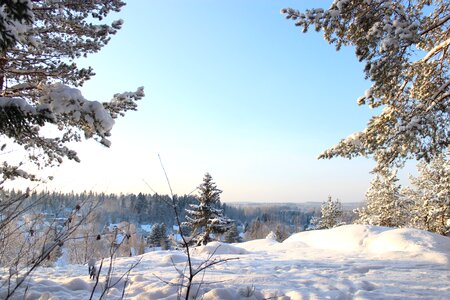 Frost sky landscape photo