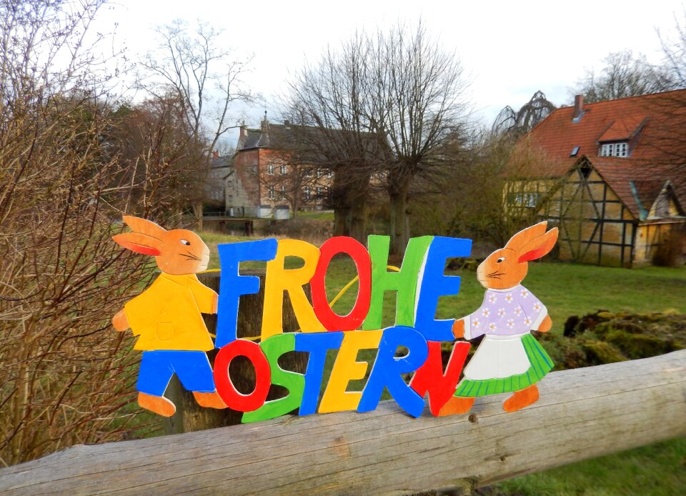 Spring easter greeting easter decorations