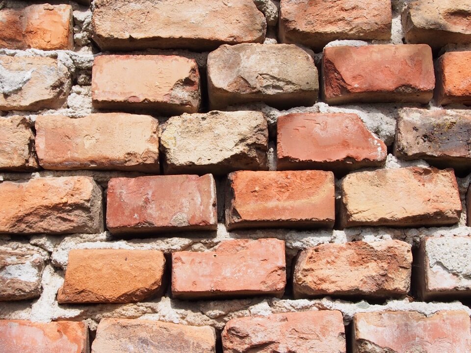 Masonry wall window bricked