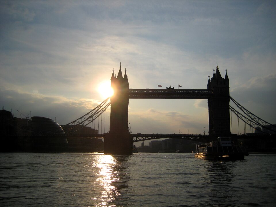 River thames sunset evening