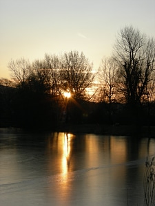 Sunset nature lake photo