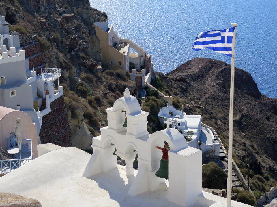 Greece the national flag mediterranean