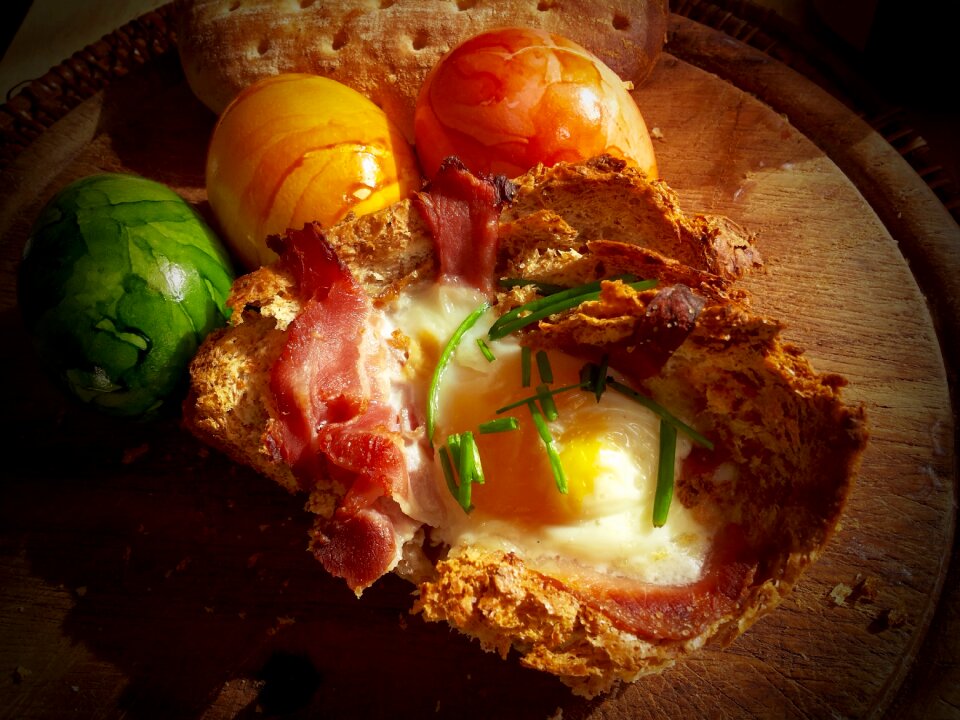 Bacon egg toast photo