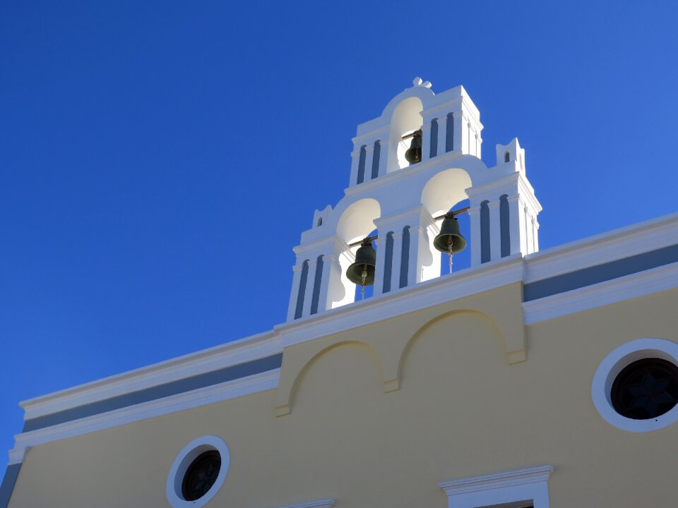 Church blue sky greece