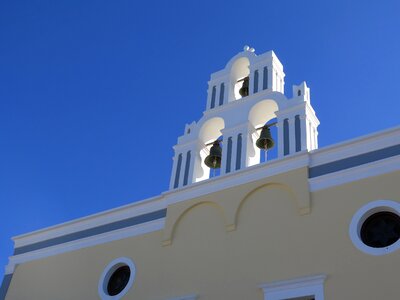 Church blue sky greece