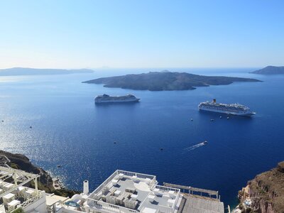 Pleasure boat mediterranean greece photo