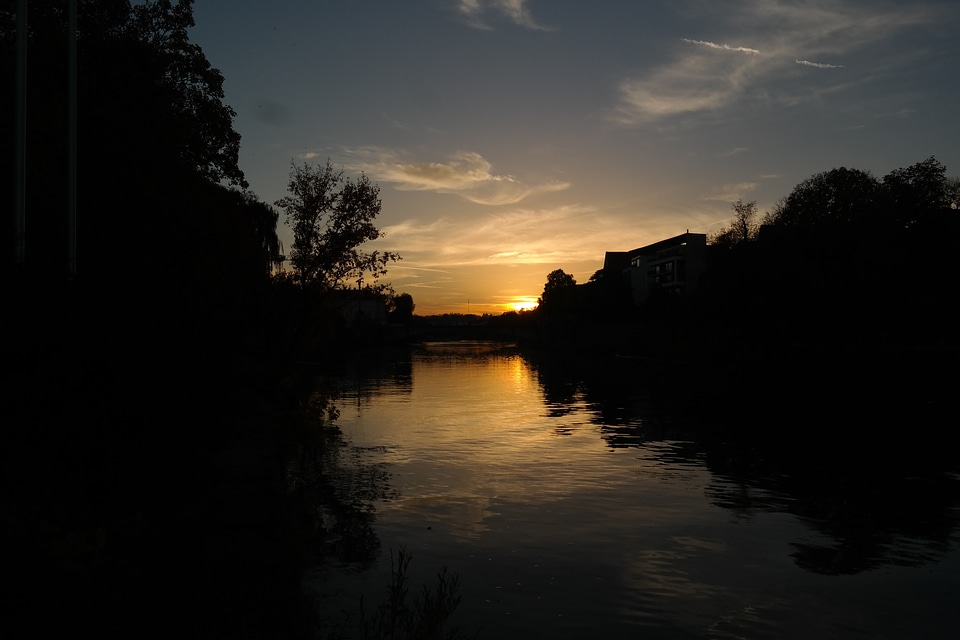 Water sun evening
