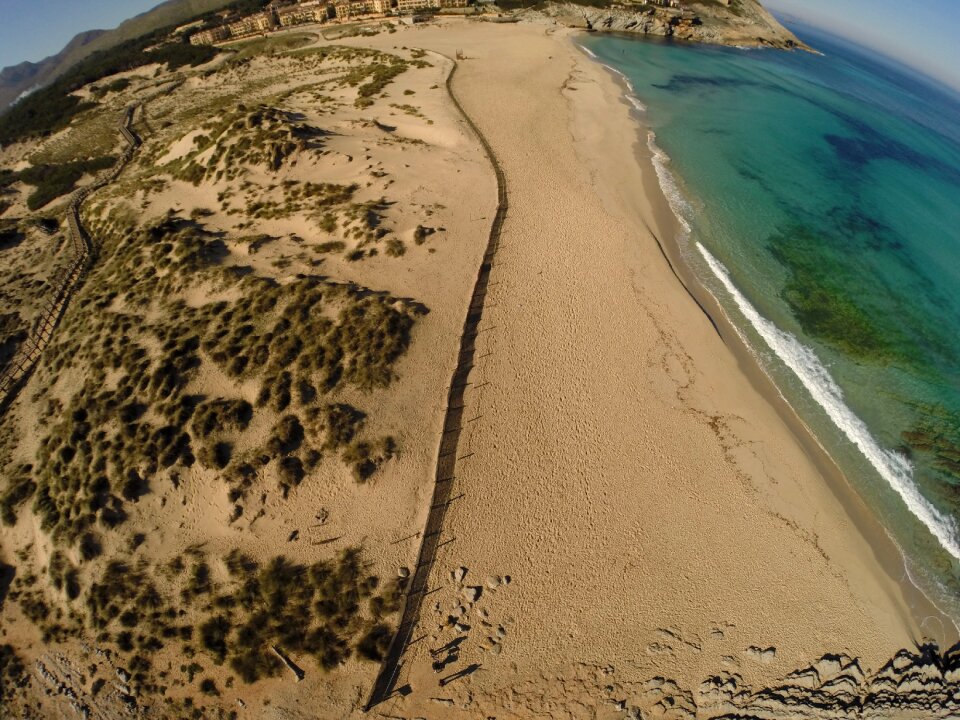 Blue water cala sea