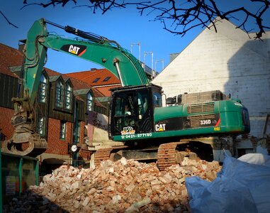 Construction work construction vehicle construction abbruchzange photo