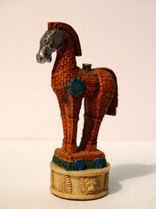 Chess piece trojan brown photo