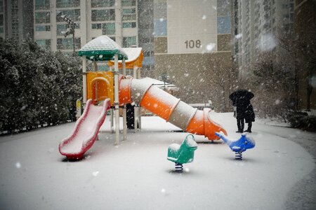 Winter slides neighborhood