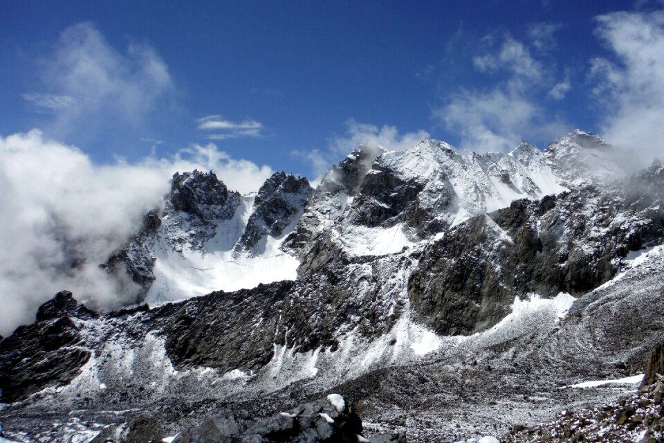 Mountains snow nature
