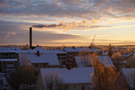 House roof sunrise