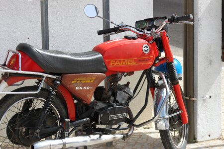 Motorcycle red zundapp photo