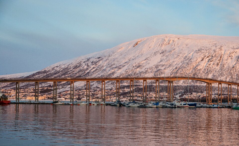 Tromso bridge fjord