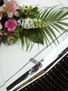 Flowers auto car bonnet