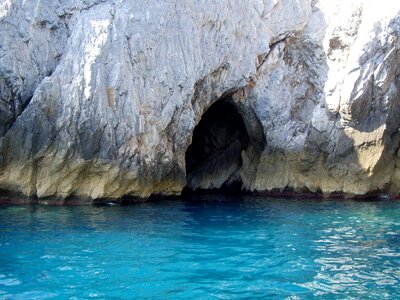 Travel greek island cave photo