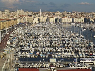 Marseille old port boats