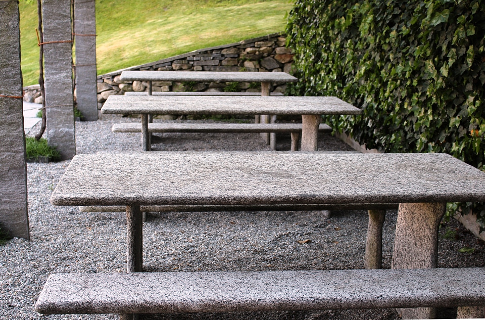 Stone benches weatherproof