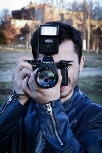 Yashica retro photographer