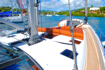 Sailing yacht sea water photo
