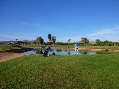 Golfing holiday summer green