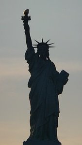 Statue of liberty new york silhouette photo