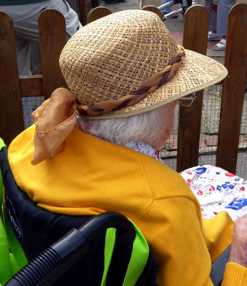 Hat in the wheelchair more