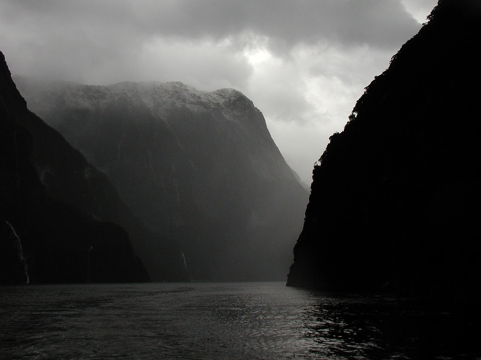 Misty darkness water