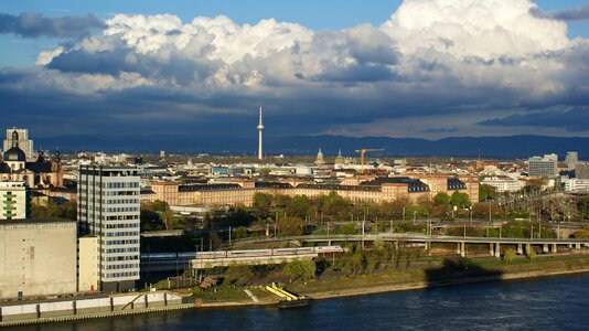 Clouds city view rhine