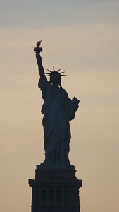 Statue of liberty new york silhouette photo