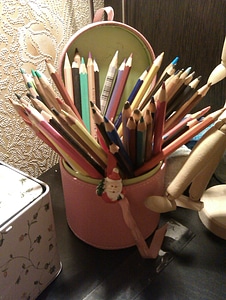 Watercolor painting stain pencils