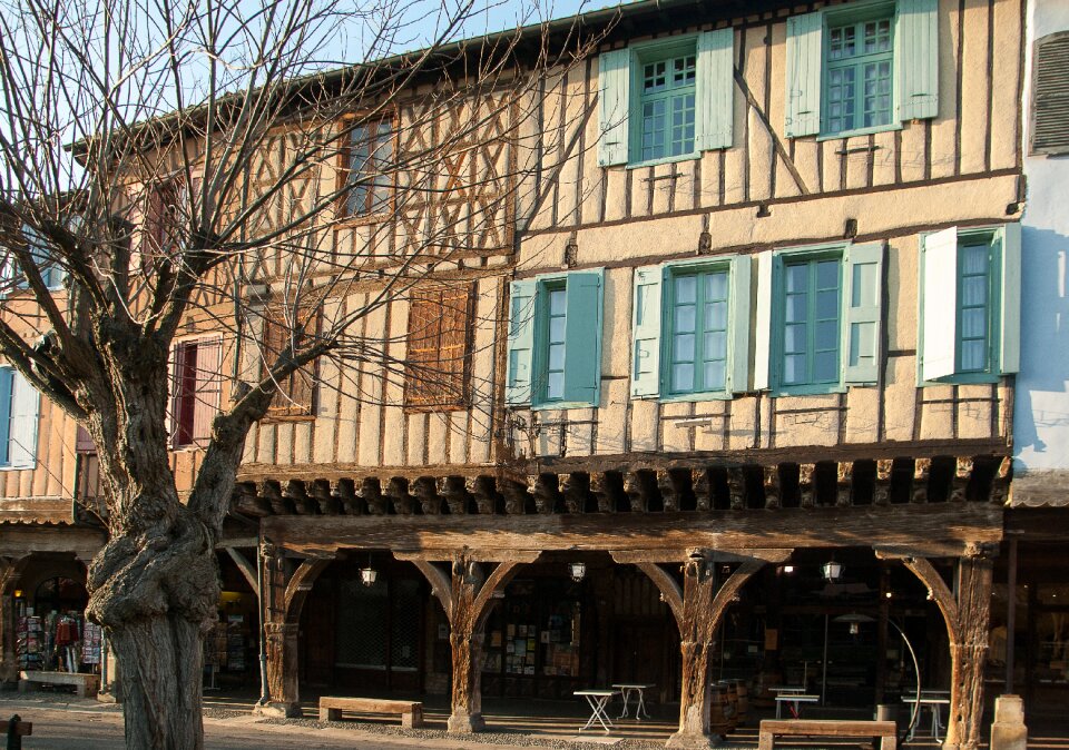 Arcades facades timbered houses