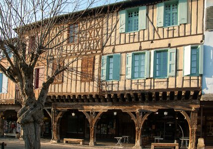 Arcades facades timbered houses