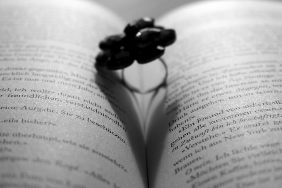 Book ring romantic