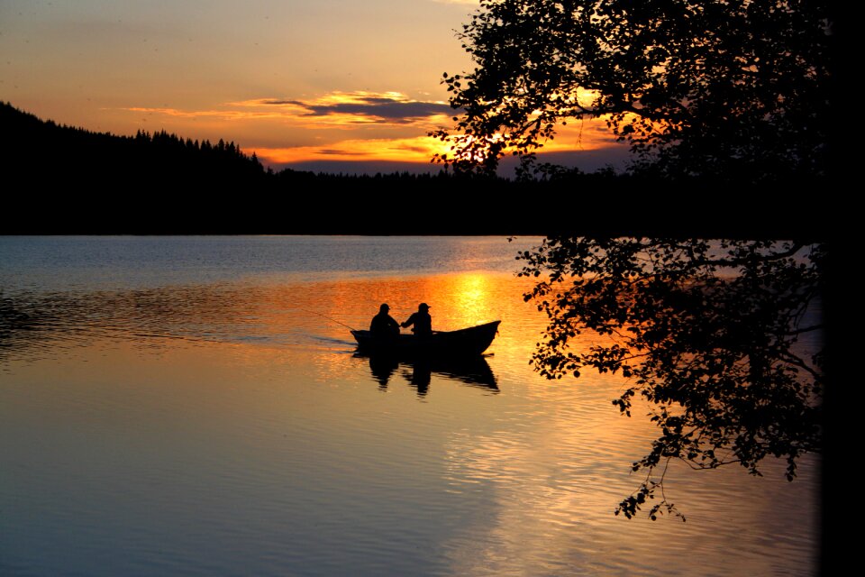 Water fishing summer