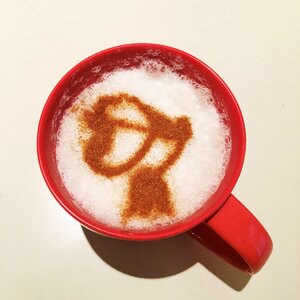 Antenna coffee latte art photo