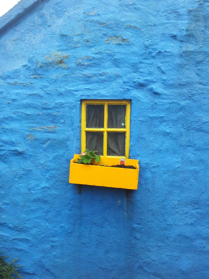 Countryside small yellow blue