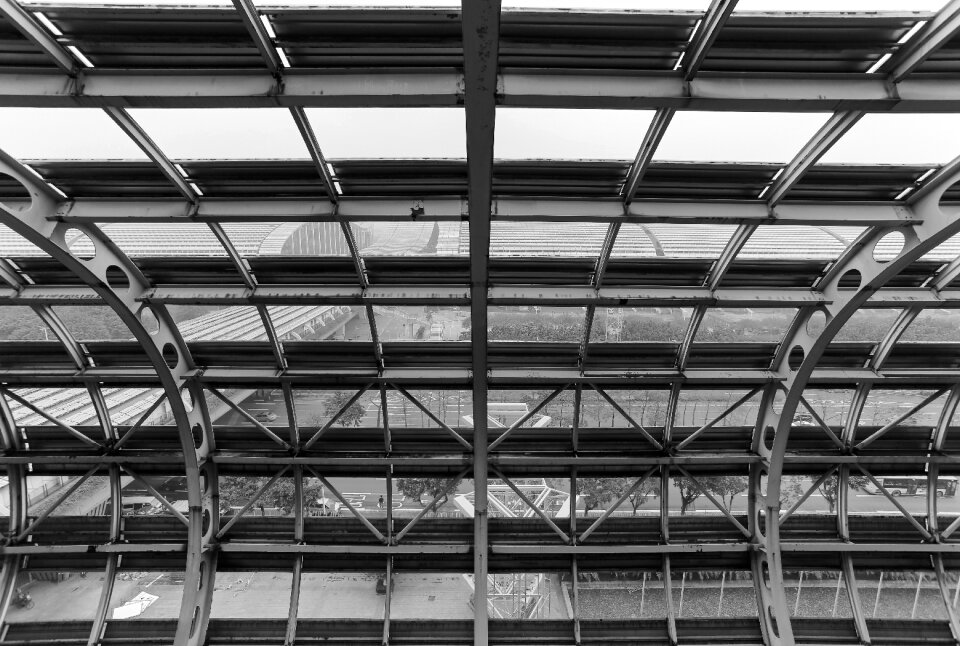Hall conference and exhibition center black and white